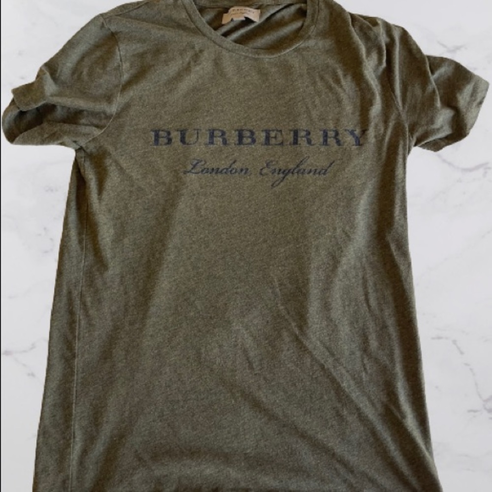 Burberry London England Logo Khaki T-Shirt